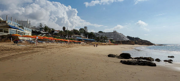 Panoramic view of beach against sky