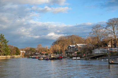 Scenic view of river against sky