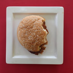 Directly above shot of breakfast in plate