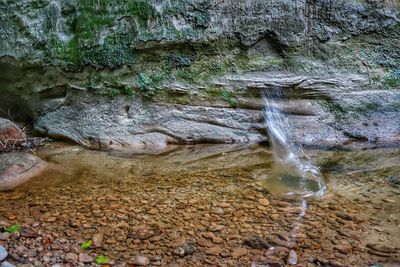 Stream flowing through rocks