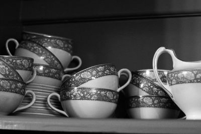 Close-up of objects on table