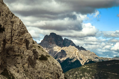 Sesto dolomite panorama on trentino alps, sud tyrol, italy