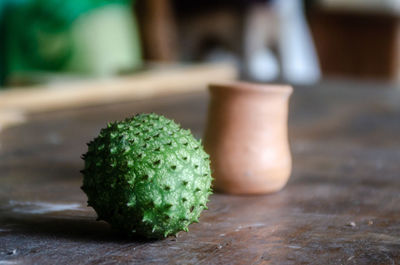 Close-up of fruit on table