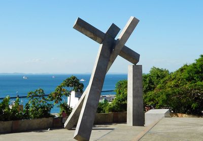 Built structure against clear blue sky