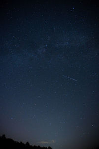 Low angle view of stars against sky at night