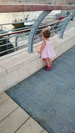 Full length of girl standing in park