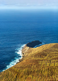 High angle view of beach against sky