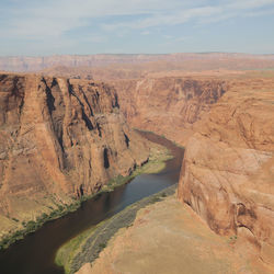 Scenic view of rock formations against sky