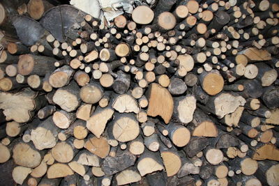 Full frame shot of logs