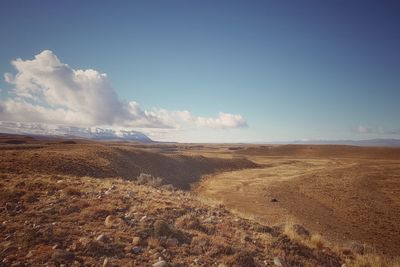 Scenic view of desert against sky