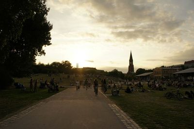 People at sunset