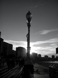 View of city street against sky