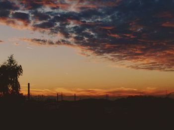 Scenic view of dramatic sky during sunset