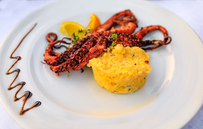 Close-up of food in plate