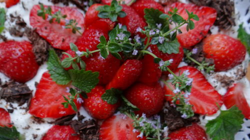 Close-up of strawberries