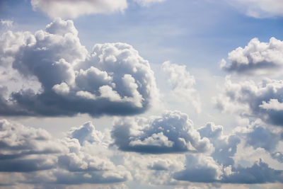 Low angle view of clouds in sky