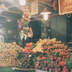 Vegetables for sale in market