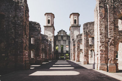 View of historical building against clear sky