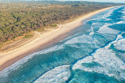 High angle view of beach