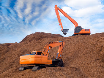 Bulldozer at construction site