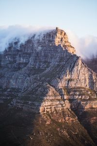 Scenic view of rocky mountains against sky