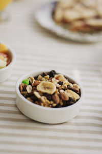 Close-up of food in plate on table