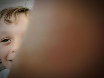 Close-up portrait of cute boy