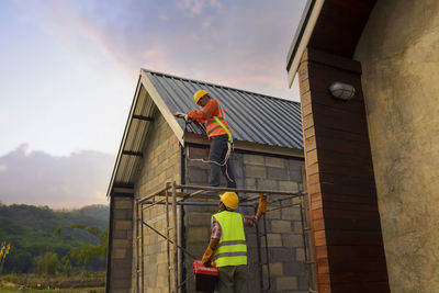 Man working at construction site