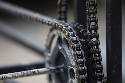 Close-up of chain against blurred background