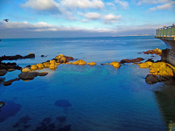 Scenic view of sea against sky