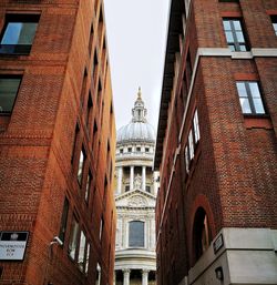 Low angle view of buildings against sky