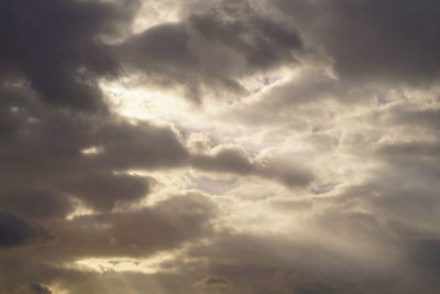 Low angle view of clouds in sky