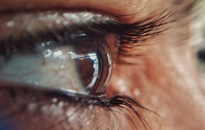 Cropped image of thoughtful woman eye