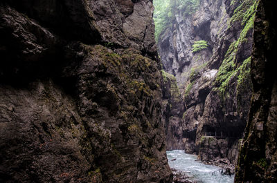 Scenic view of waterfall