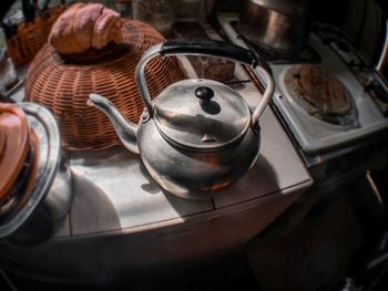 Kettle with light in the afternoon