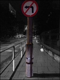 Road sign in city