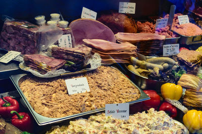 Close-up of food for sale at market stall