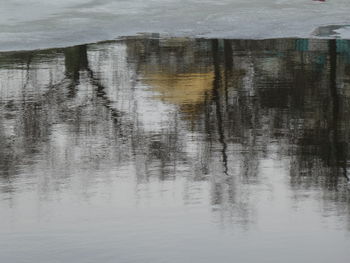 Full frame shot of wet lake