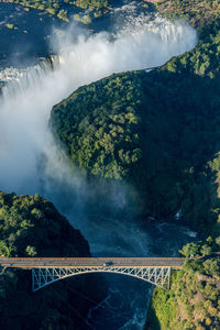 Scenic view of waterfall