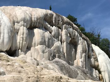 Low angle view of rock formation