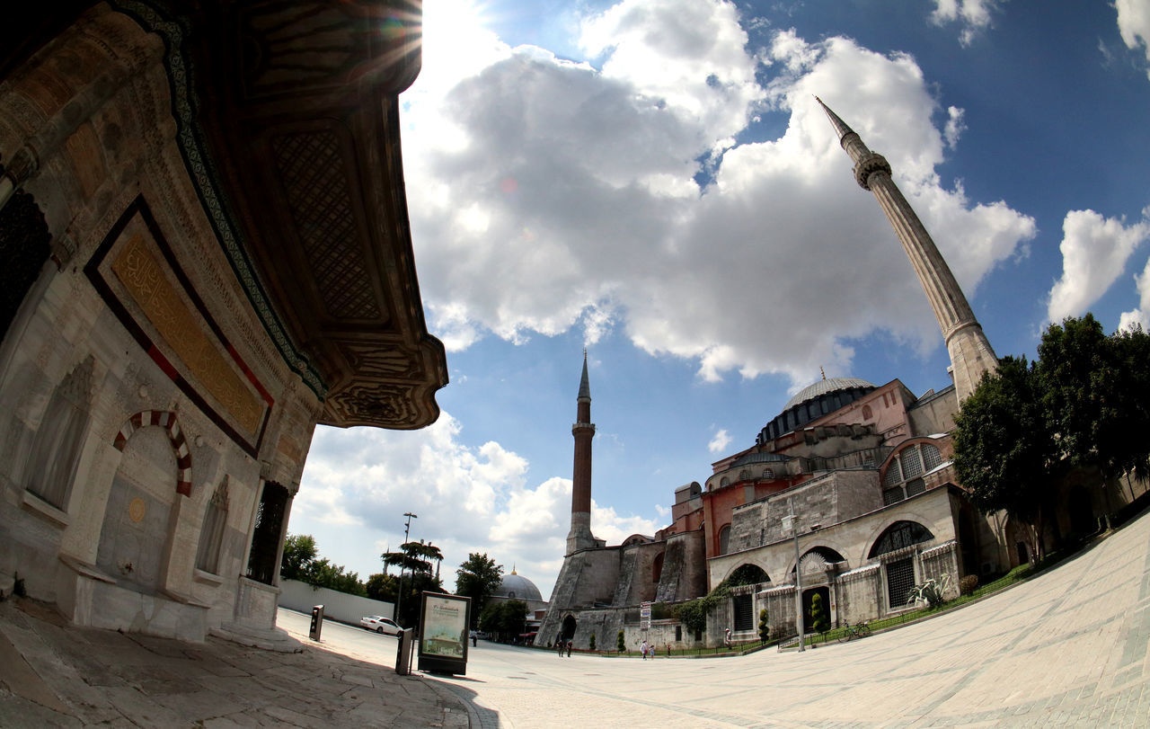 PANORAMIC VIEW OF TEMPLE AGAINST SKY