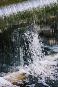 Water splashing in a sea