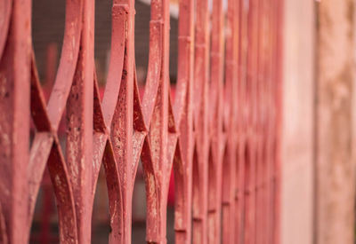 Full frame shot of rusty metal fence