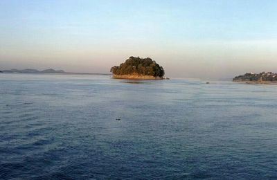 Rock formations in sea