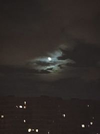 Scenic view of moon in sky at night