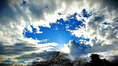 Low angle view of cloudy sky