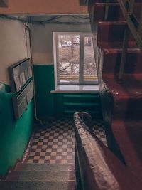 Interior of abandoned building