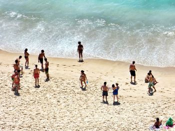 Tourists enjoying on beach