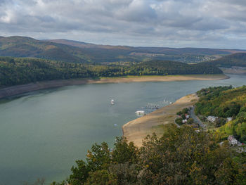 Waldeck castle and the lake edersee