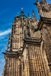 Facade of the metropolitan cathedral of saints vitus, wenceslaus and adalbert in prague